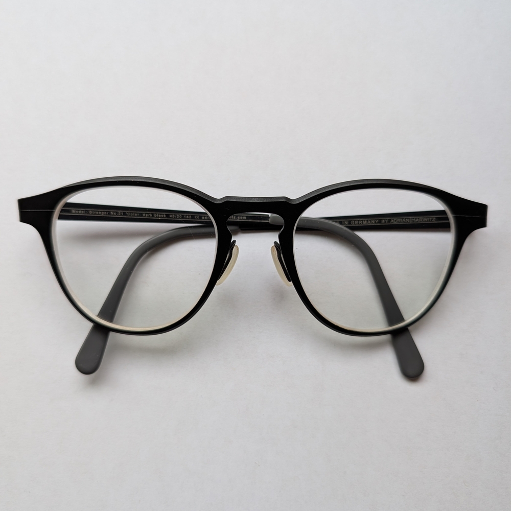 Adrian Marwitz Stranger No 21 Sleek Black Round Titanium Glasses Frames